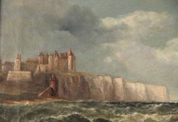A castle on a clif by John Wilson Carmichael